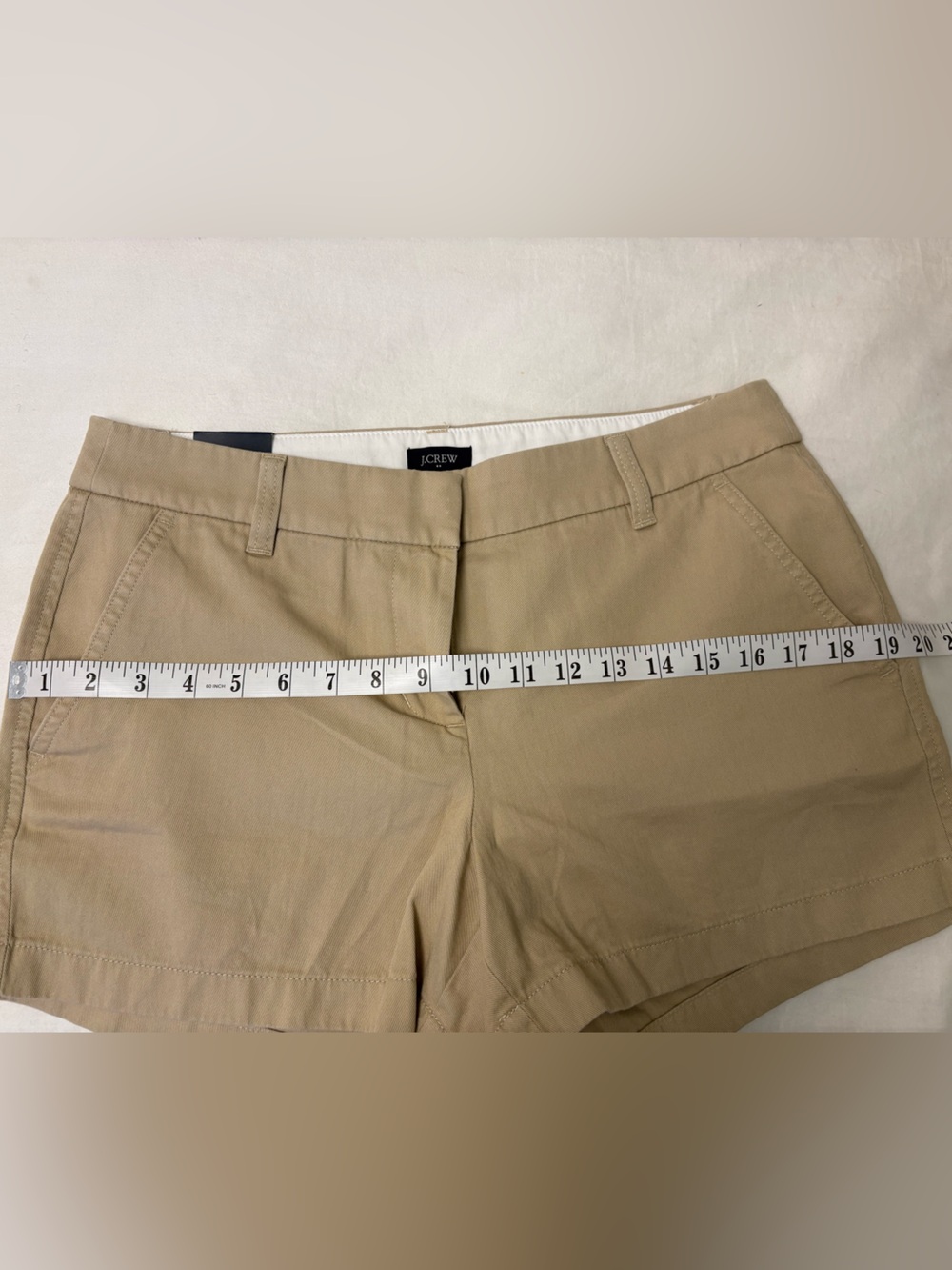 J. Crew Factory NWT 3.5 inch Chino Shorts, tan, size 6 - Picture 6 of 7